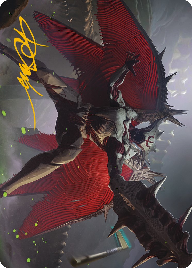 Phyrexian Vindicator Art Card (Gold-Stamped Signature) [Phyrexia: All Will Be One Art Series] | Gamer Loot