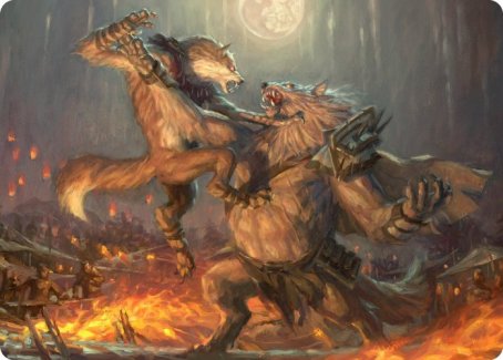 Duel for Dominance Art Card [Innistrad: Midnight Hunt Art Series] | Gamer Loot
