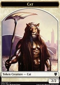 Cat (001) // Cat Warrior (008) Double-sided Token [Commander 2017 Tokens] | Gamer Loot