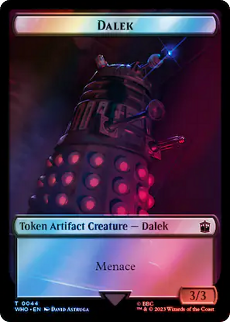 Dalek // Alien Salamander Double-Sided Token (Surge Foil) [Doctor Who Tokens] | Gamer Loot