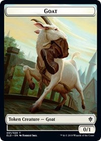 Goat // Food (17) Double-sided Token [Throne of Eldraine Tokens] | Gamer Loot