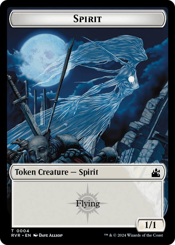 Spirit (0018) // Spirit (0004) Double-Sided Token [Ravnica Remastered Tokens] | Gamer Loot