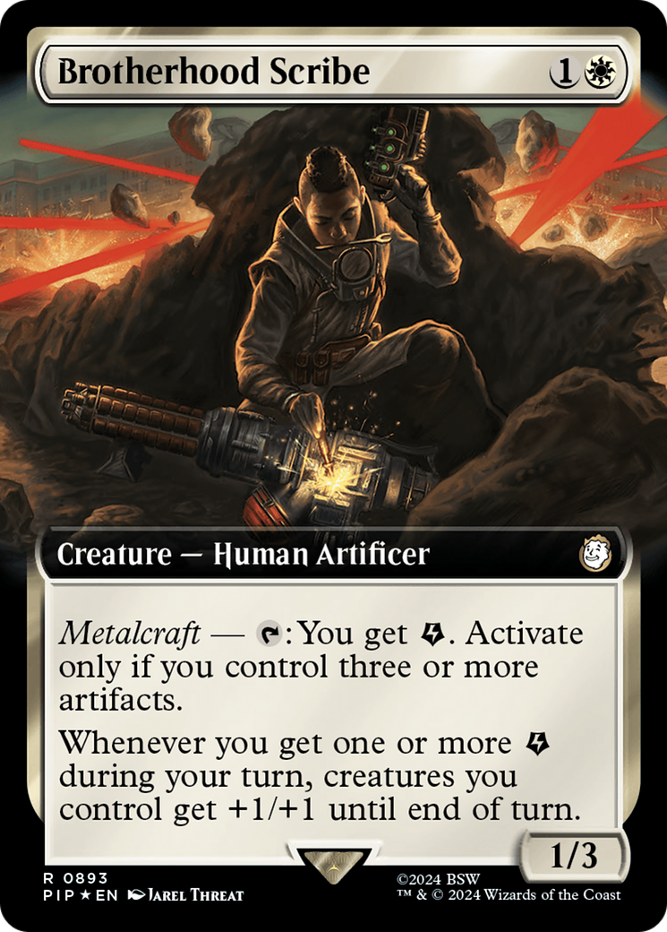 Brotherhood Scribe (Extended Art) (Surge Foil) [Fallout] | Gamer Loot
