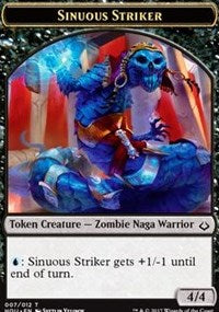 Sinuous Striker // Zombie Double-sided Token [Hour of Devastation Tokens] | Gamer Loot