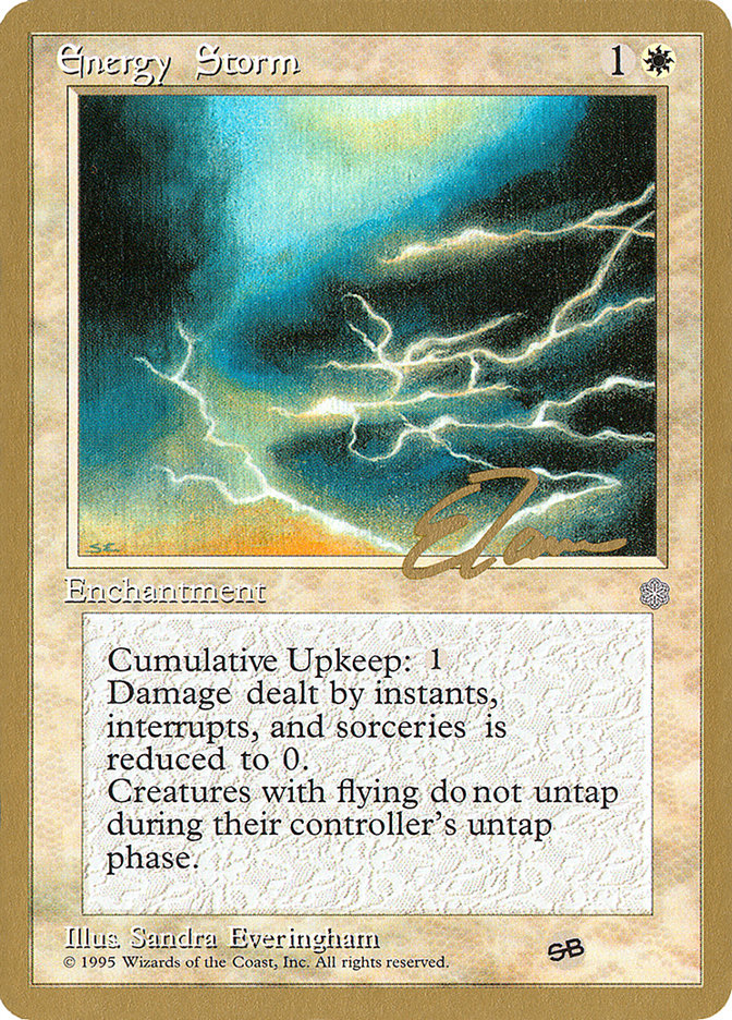 Energy Storm (Eric Tam) (SB) [Pro Tour Collector Set] | Gamer Loot