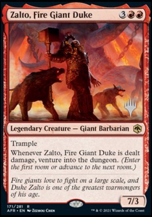 Zalto, Fire Giant Duke (Promo Pack) [Dungeons & Dragons: Adventures in the Forgotten Realms Promos] | Gamer Loot