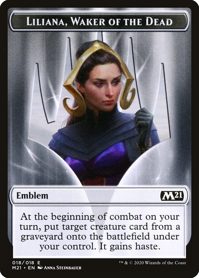 Liliana, Waker of the Dead Emblem [Core Set 2021 Tokens] | Gamer Loot