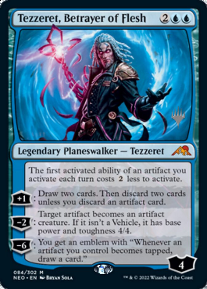 Tezzeret, Betrayer of Flesh (Promo Pack) [Kamigawa: Neon Dynasty Promos] | Gamer Loot