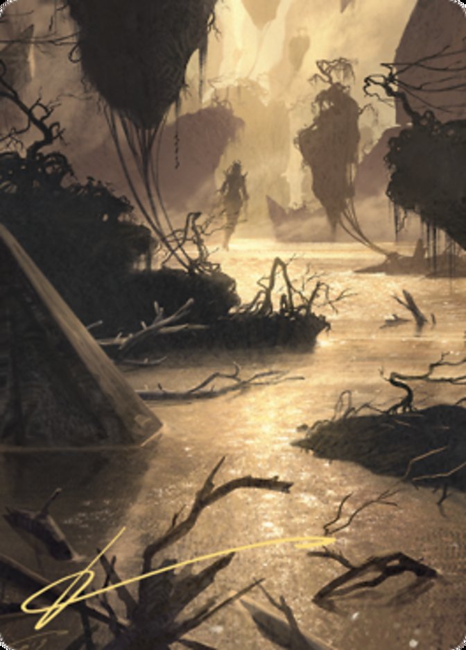 Murkwater Pathway Art Card (Gold-Stamped Signature) [Zendikar Rising Art Series] | Gamer Loot