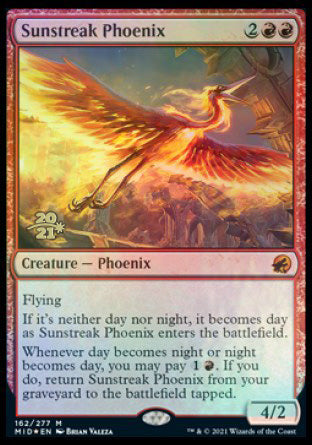 Sunstreak Phoenix [Innistrad: Midnight Hunt Prerelease Promos] | Gamer Loot