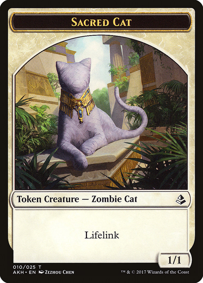 Sacred Cat [Amonkhet Tokens] | Gamer Loot