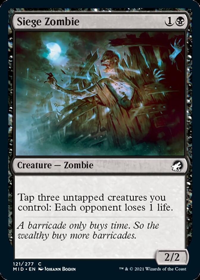 Siege Zombie [Innistrad: Midnight Hunt] | Gamer Loot