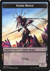 Faerie Rogue // Goblin Rogue Double-sided Token [Commander: Zendikar Rising Tokens] | Gamer Loot