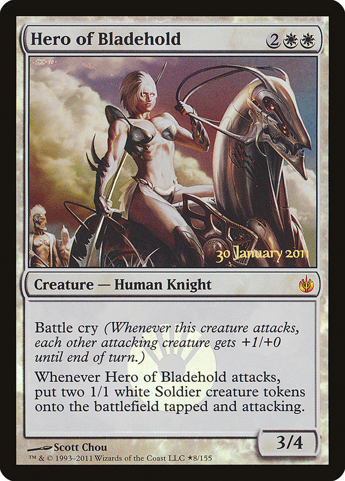 Hero of Bladehold [Mirrodin Besieged Prerelease Promos] | Gamer Loot