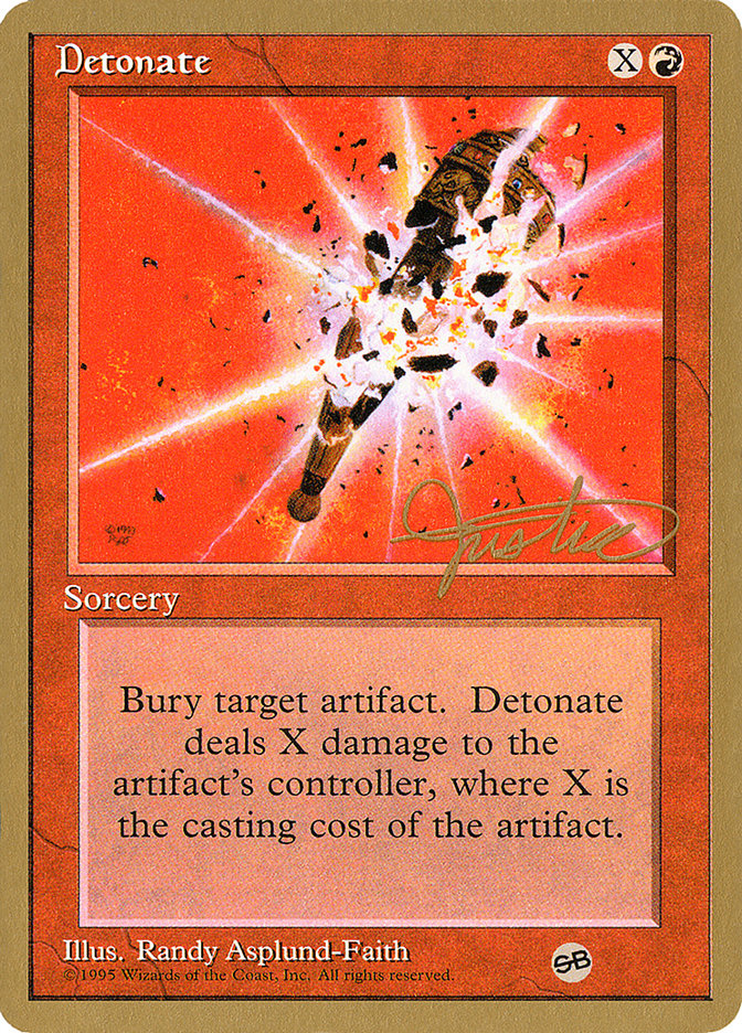 Detonate (Mark Justice) (SB) [Pro Tour Collector Set] | Gamer Loot