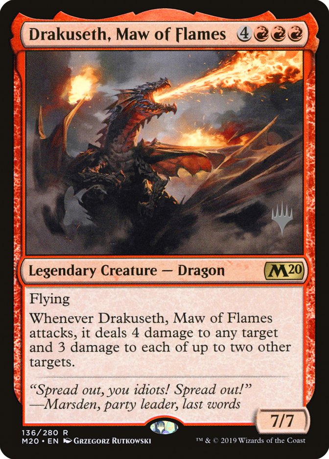 Drakuseth, Maw of Flames (Promo Pack) [Core Set 2020 Promos] | Gamer Loot