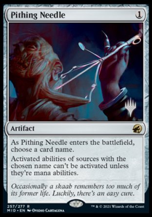 Pithing Needle (Promo Pack) [Innistrad: Midnight Hunt Promos] | Gamer Loot