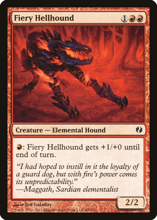 Fiery Hellhound [Duel Decks: Venser vs. Koth] | Gamer Loot