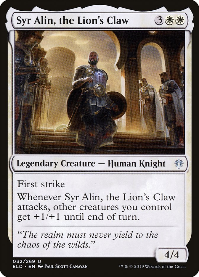 Syr Alin, the Lion's Claw [Throne of Eldraine] | Gamer Loot