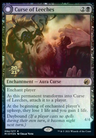 Curse of Leeches // Leeching Lurker [Innistrad: Midnight Hunt Prerelease Promos] | Gamer Loot