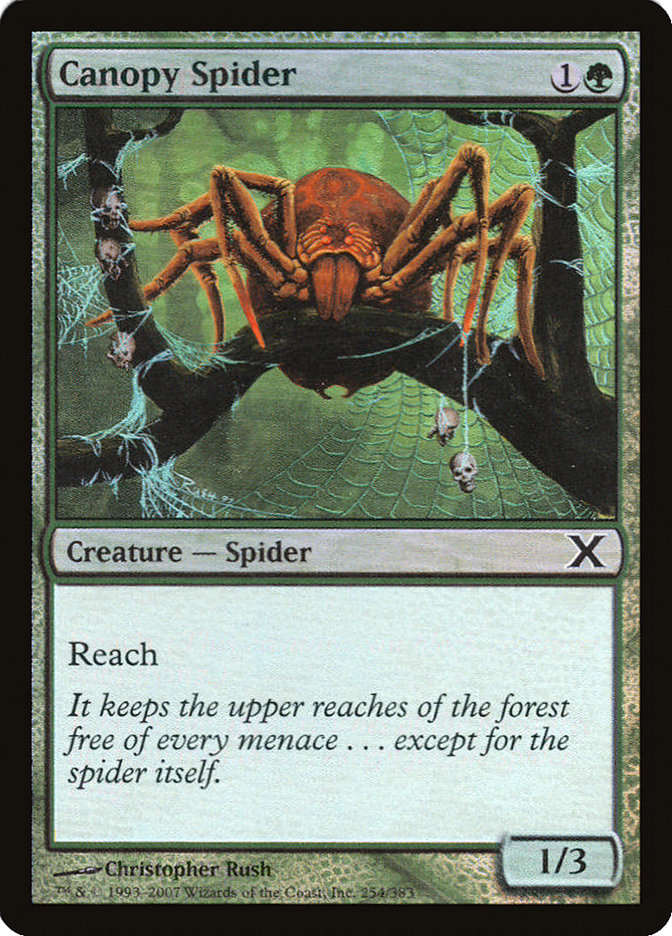 Canopy Spider (Premium Foil) [Tenth Edition] | Gamer Loot