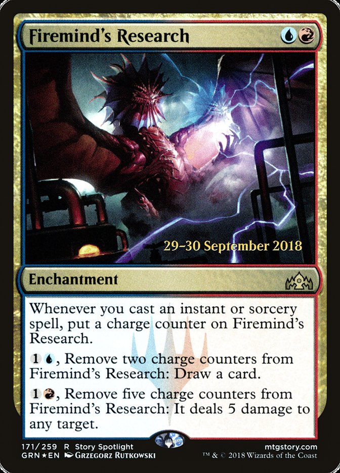 Firemind's Research  [Guilds of Ravnica Prerelease Promos] | Gamer Loot