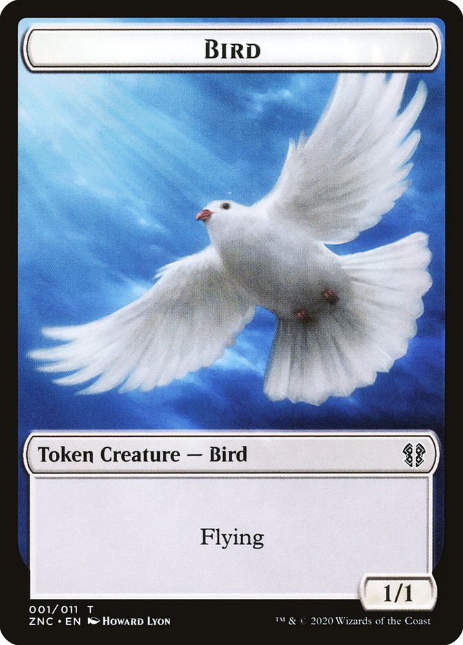 Bird // Kor Ally Double-sided Token [Zendikar Rising Commander Tokens] | Gamer Loot