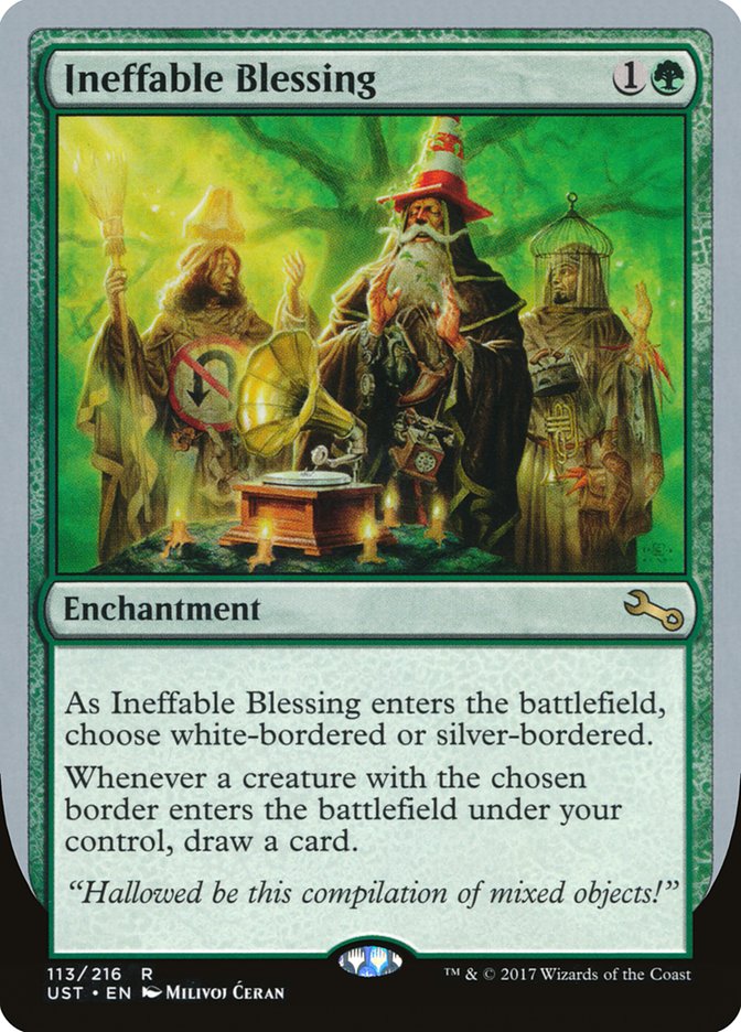 Ineffable Blessing ("choose white-bordered or silver-bordered") [Unstable] | Gamer Loot