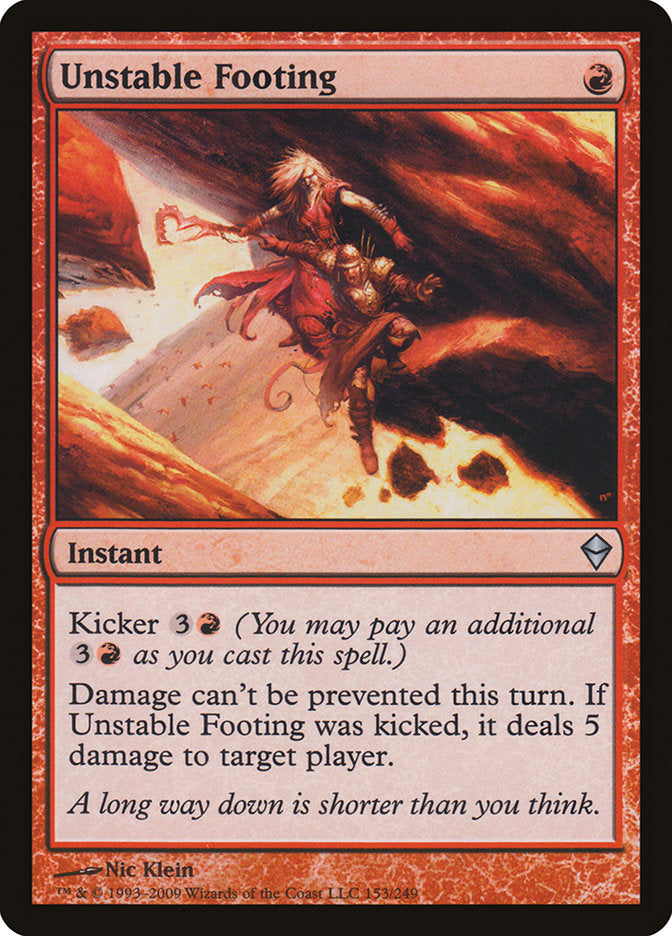 Unstable Footing [Zendikar] | Gamer Loot