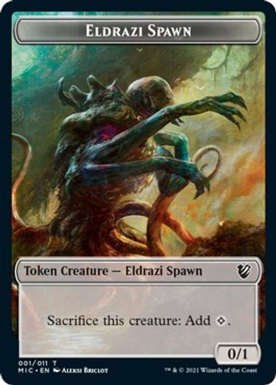 Eldrazi Spawn // Human Soldier Double-sided Token [Innistrad: Midnight Hunt Commander] | Gamer Loot