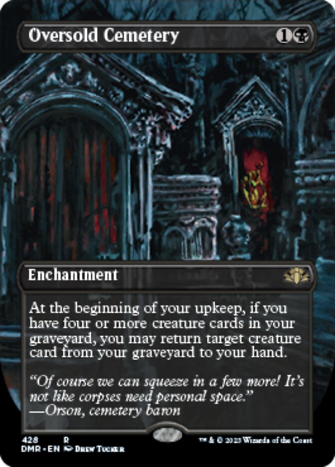 Oversold Cemetery (Borderless Alternate Art) [Dominaria Remastered] | Gamer Loot
