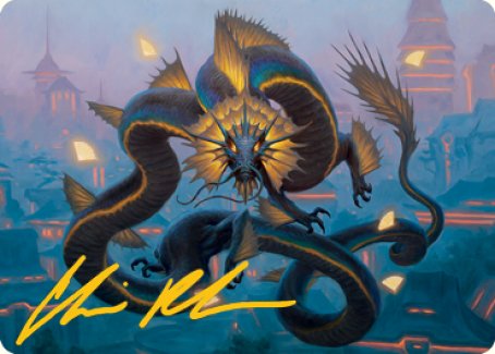 Ao, the Dawn Sky 1 Art Card (Gold-Stamped Signature) [Kamigawa: Neon Dynasty Art Series] | Gamer Loot