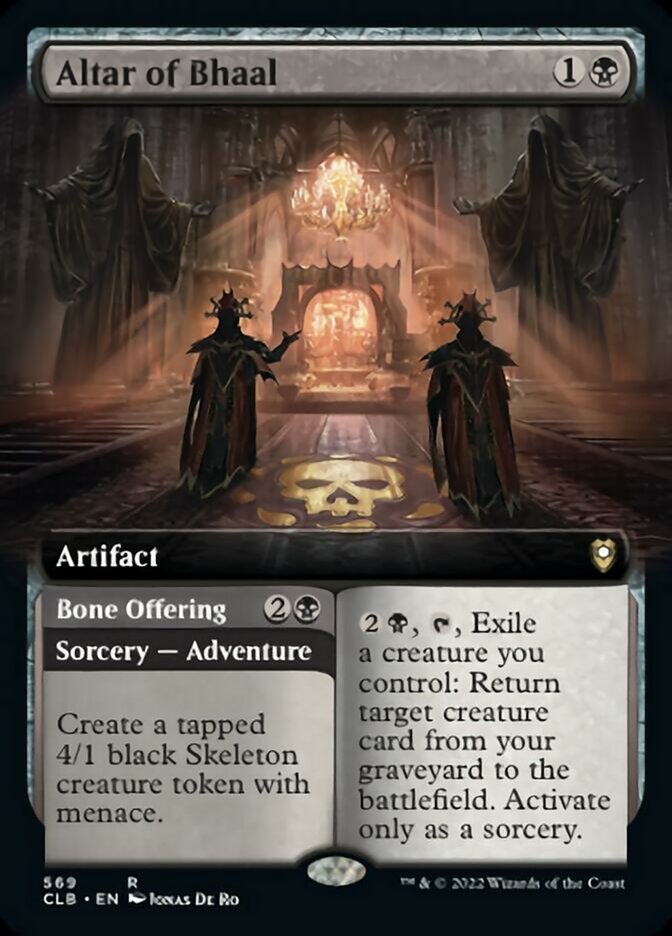 Altar of Bhaal // Bone Offering (Extended Art) [Commander Legends: Battle for Baldur's Gate] | Gamer Loot