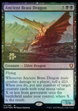 Ancient Brass Dragon [Commander Legends: Battle for Baldur's Gate Prerelease Promos] | Gamer Loot