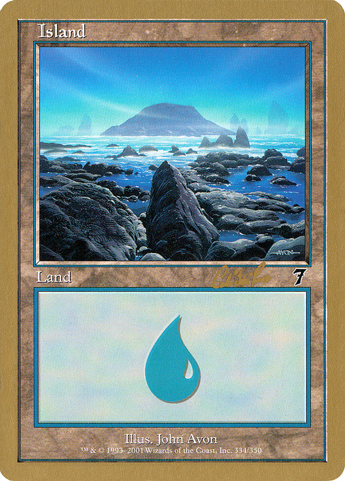 Island (cr334) (Carlos Romao) [World Championship Decks 2002] | Gamer Loot