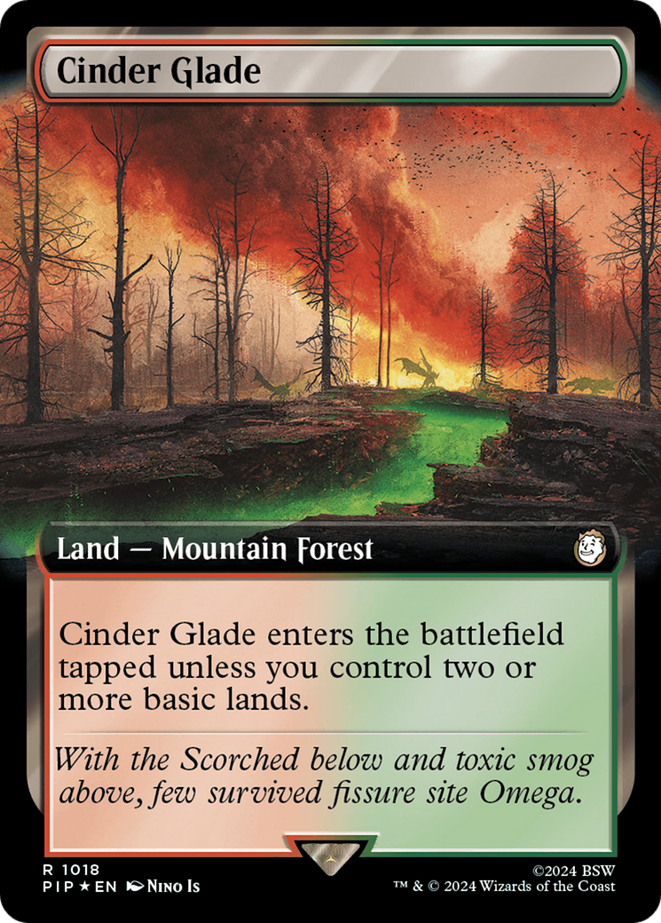 Cinder Glade (Extended Art) (Surge Foil) [Fallout] | Gamer Loot
