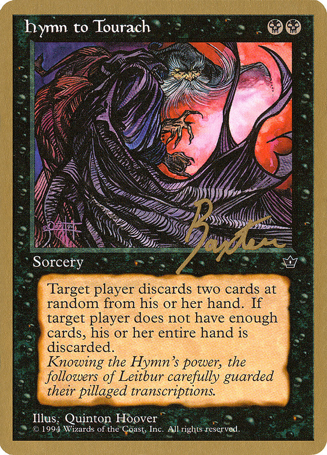 Hymn to Tourach (Cloak) (George Baxter) [Pro Tour Collector Set] | Gamer Loot