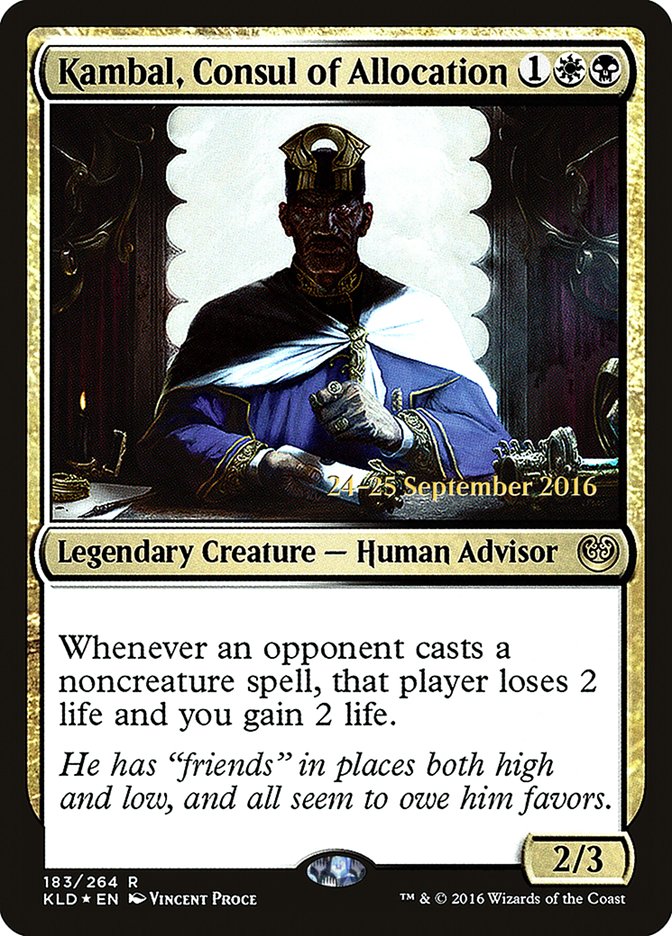 Kambal, Consul of Allocation  [Kaladesh Prerelease Promos] | Gamer Loot