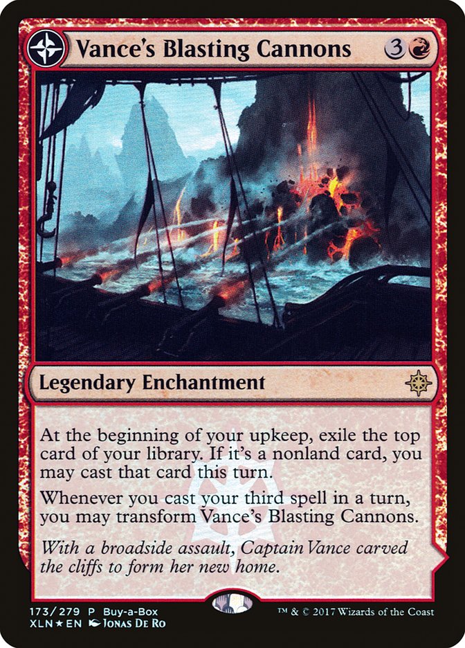 Vance's Blasting Cannons // Spitfire Bastion (Buy-A-Box) [Ixalan Treasure Chest] | Gamer Loot