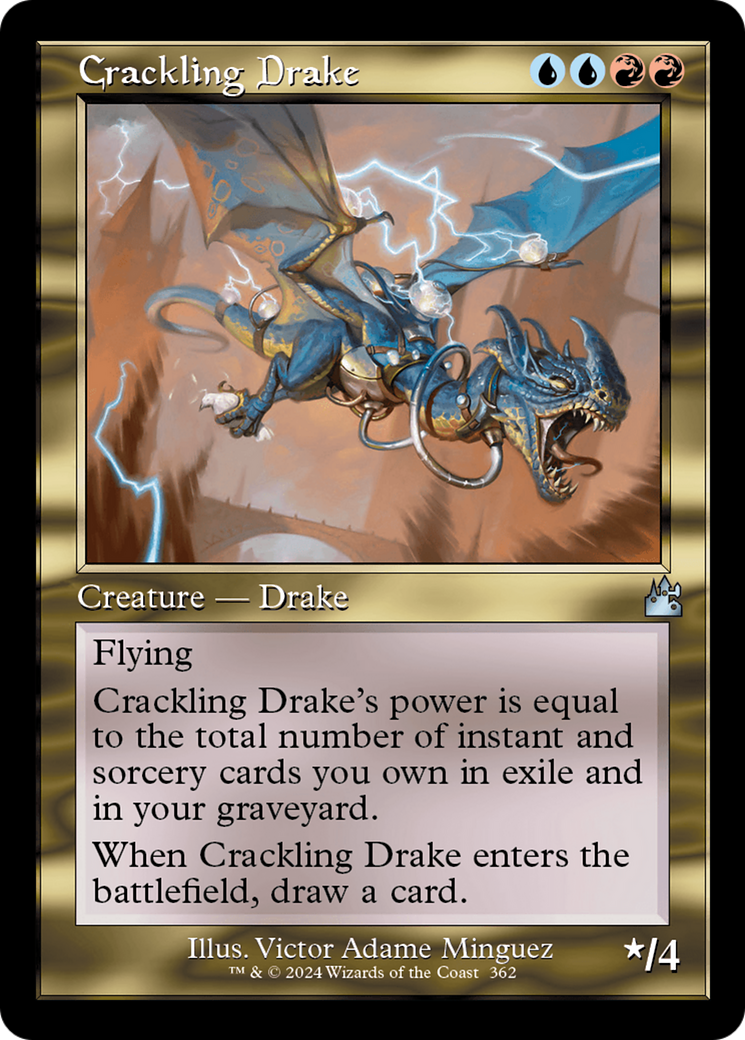 Crackling Drake (Retro Frame) [Ravnica Remastered] | Gamer Loot