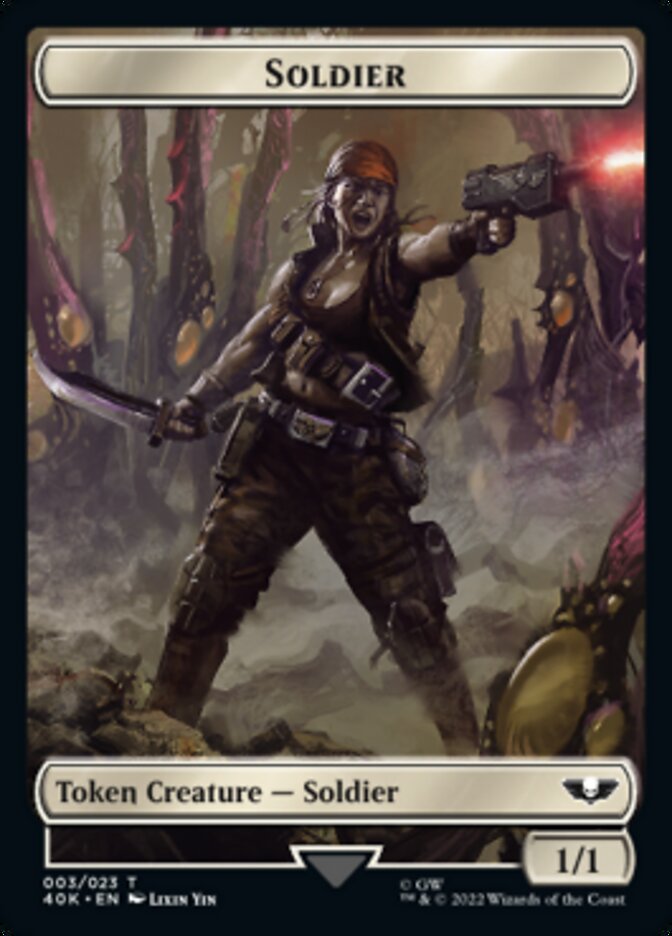 Soldier (003) // Sicarian Infiltrator Double-sided Token [Universes Beyond: Warhammer 40,000 Tokens] | Gamer Loot