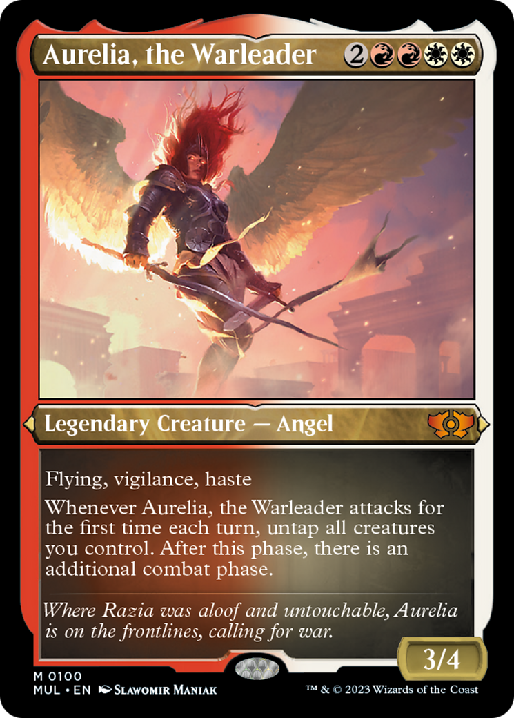 Aurelia, the Warleader (Foil Etched) [Multiverse Legends] | Gamer Loot