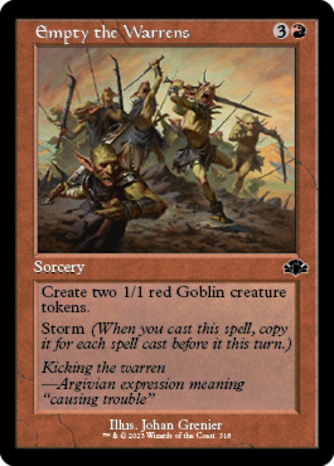 Empty the Warrens (Retro) [Dominaria Remastered] | Gamer Loot