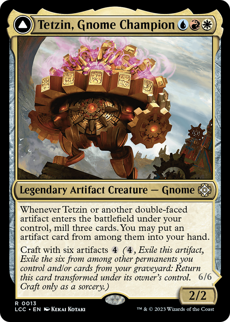 Tetzin, Gnome Champion // The Golden-Gear Colossus [The Lost Caverns of Ixalan Commander] | Gamer Loot