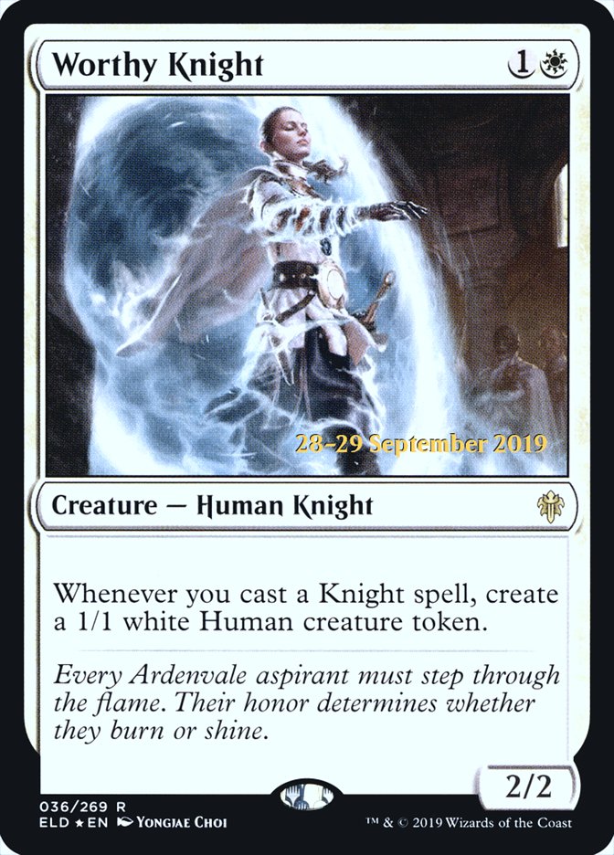 Worthy Knight  [Throne of Eldraine Prerelease Promos] | Gamer Loot