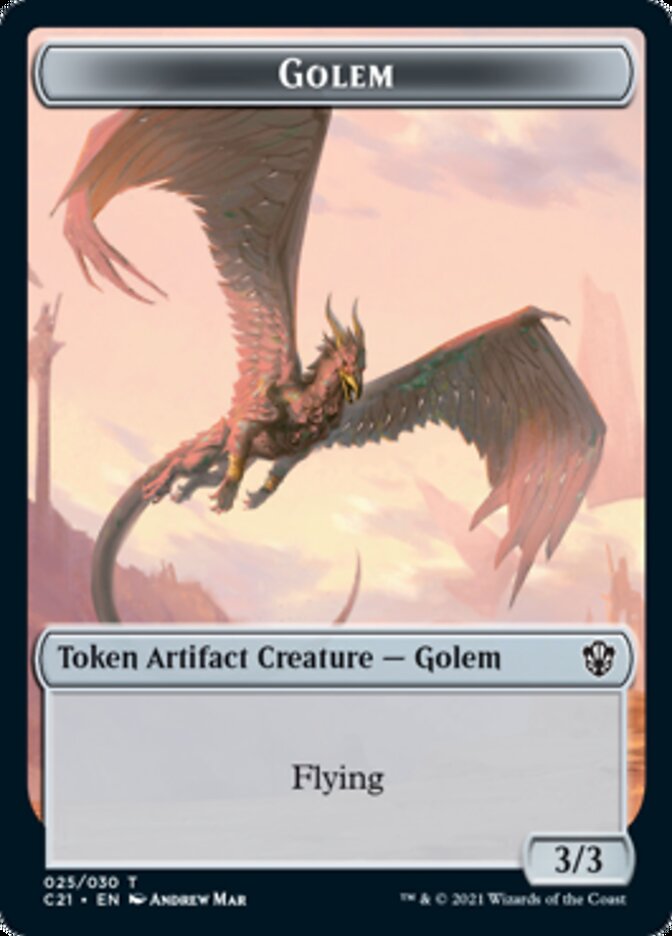 Golem (025) // Thopter Token [Commander 2021 Tokens] | Gamer Loot