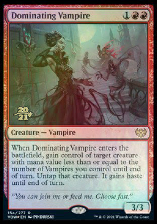 Dominating Vampire [Innistrad: Crimson Vow Prerelease Promos] | Gamer Loot