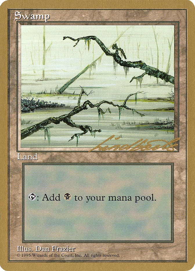 Swamp (ll371) (Leon Lindback) [Pro Tour Collector Set] | Gamer Loot