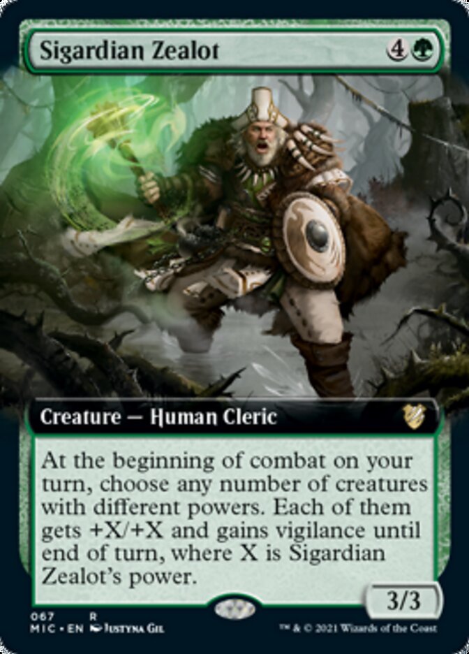Sigardian Zealot (Extended) [Innistrad: Midnight Hunt Commander] | Gamer Loot