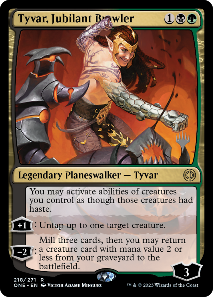 Tyvar, Jubilant Brawler (Promo Pack) [Phyrexia: All Will Be One Promos] | Gamer Loot